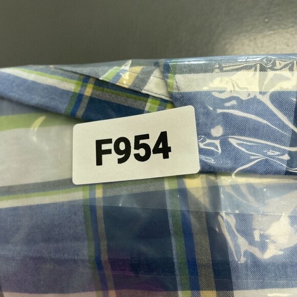 NWOT Lands' End Men's M Tailored Fit Plaid Short Sleeve Button down Shirt - Picture 7 of 7